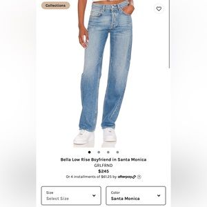 GRLFRND Bella Low Rise Boyfriend Jeans